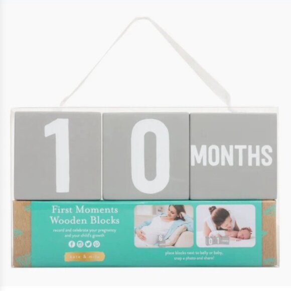 Kate & Milo WOODEN MILESTONE AGE BLOCKS Milestone Keepsakes & Photo Props - Picture 1 of 6